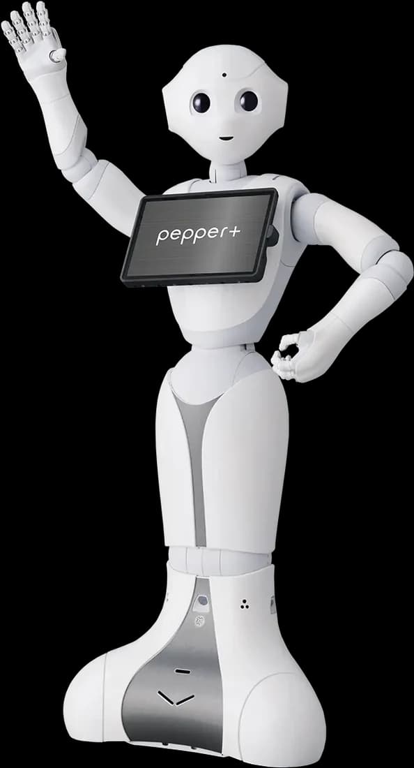 The same robot, with the Pepper+ tablet