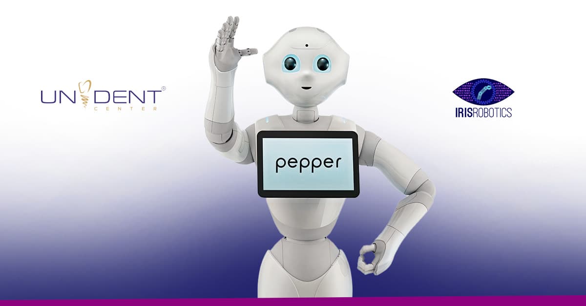 Pepper Robot at the inauguration of the newest Unident premium dental clinic in Brașov