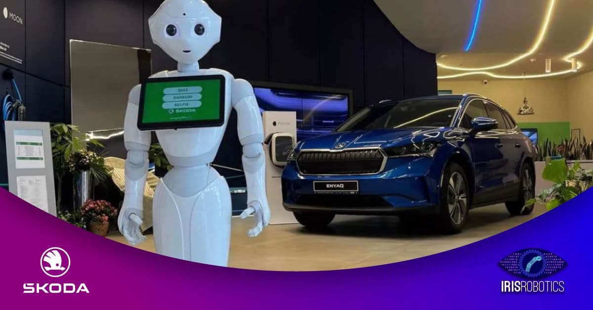 The Pepper robot, the perfect host at the launch of the first electric SUV ENYAQ iV